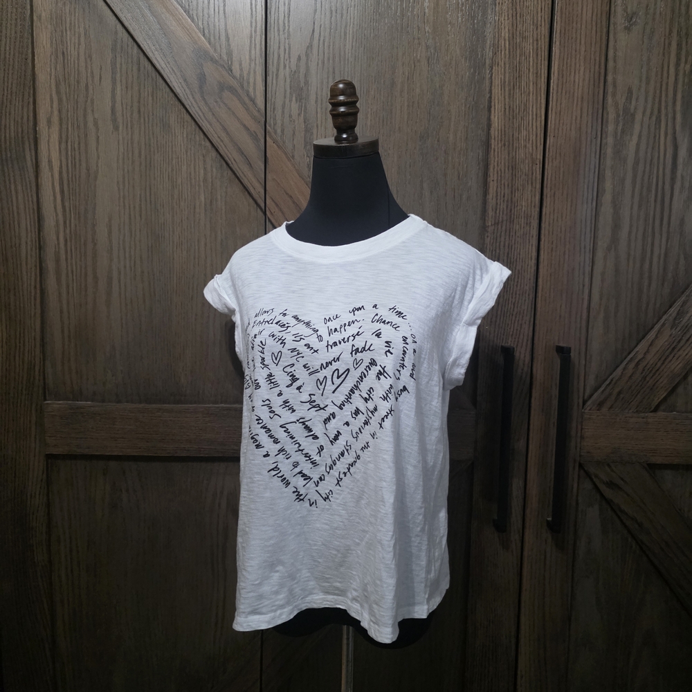 LAST CHANCE Cinq A Sept Heart Graphic Tee